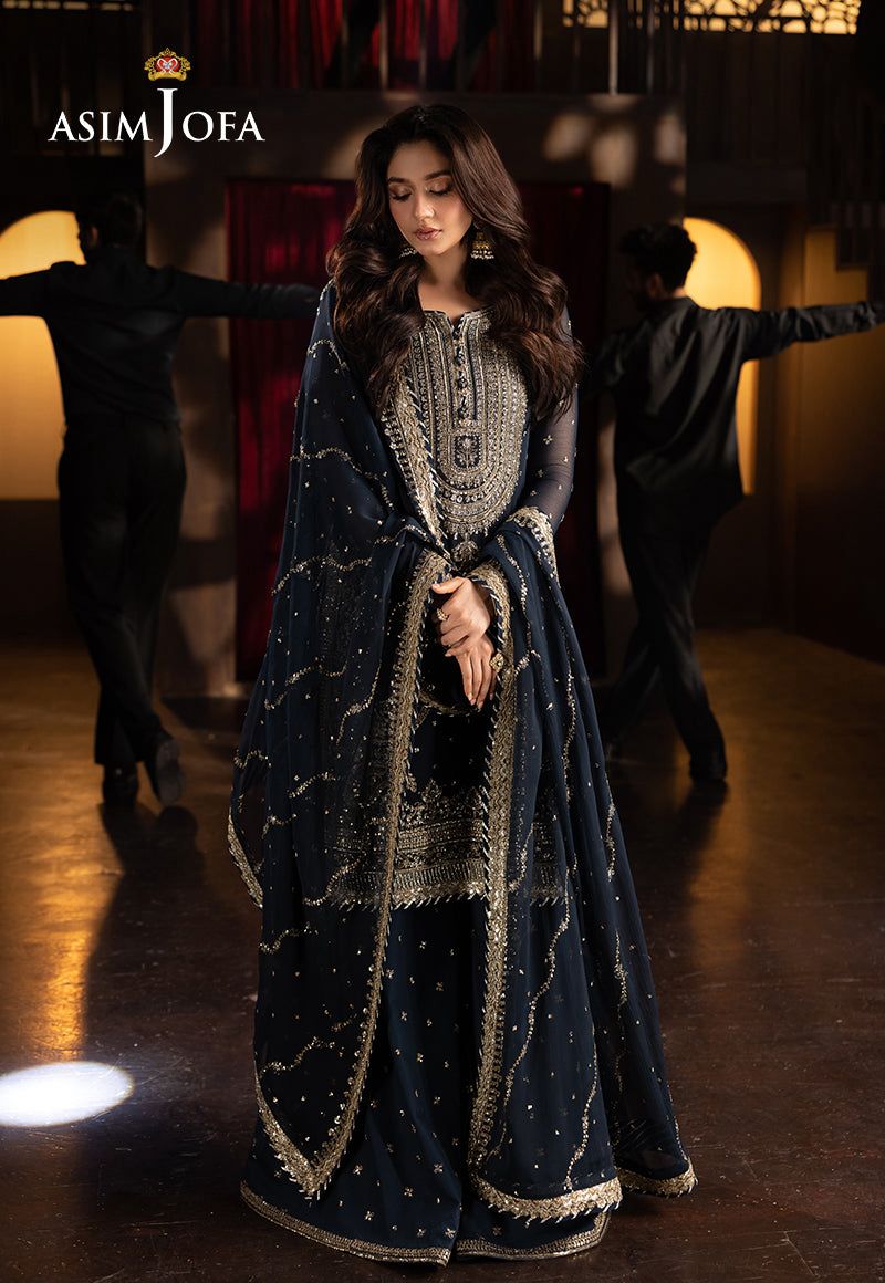 Chiffon Embroidered Unstitched (3) Chiffon Embroidered Dress