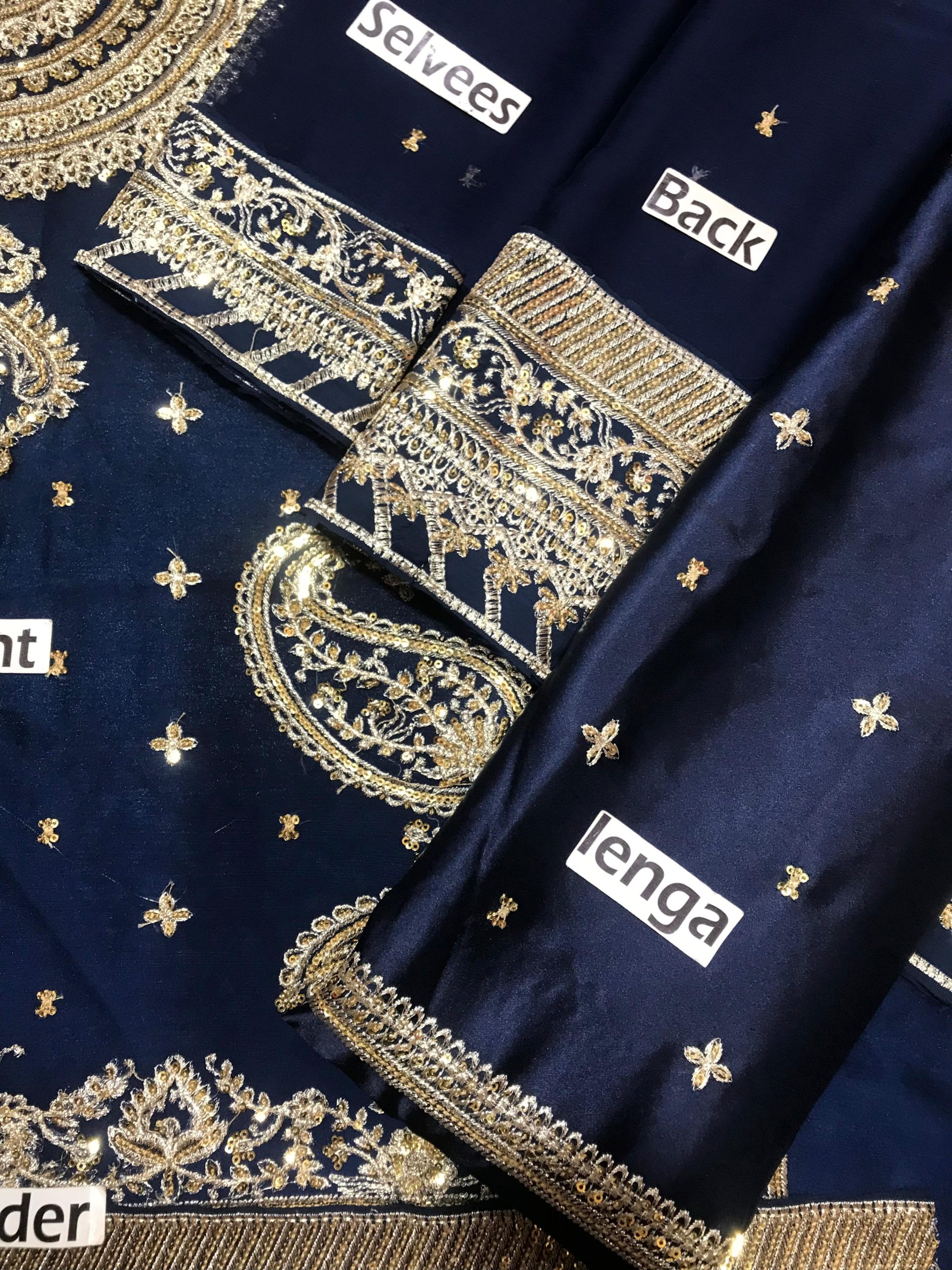 Chiffon Embroidered Unstitched (6) Chiffon Embroidered Dress