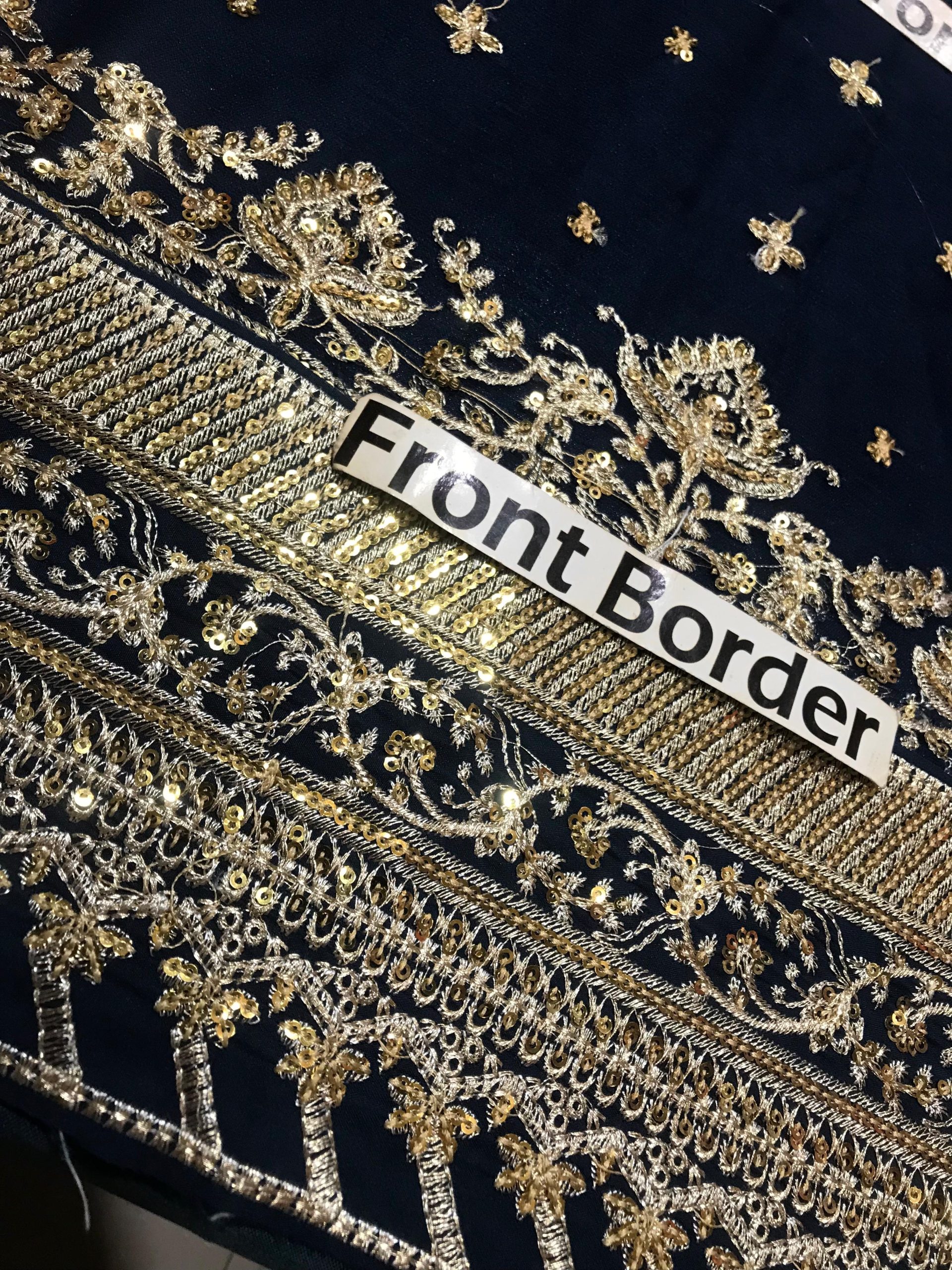 Chiffon Embroidered Unstitched (7) Chiffon Embroidered Dress