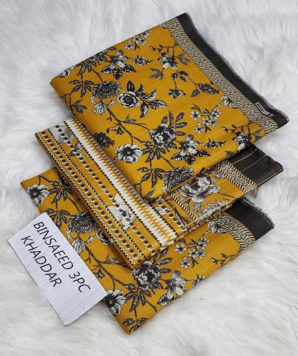 Original 3Piece Khaddar Collection Bin Saeed